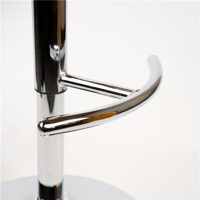 Bar chair Saga, walnut color/black, H87-107x53x52.5cm, seat height 61-81cm