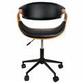 Office chair Saga, walnut/black, H73-83x56x55cm, seat height 44-54cm