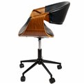 Office chair Saga, walnut/black, H73-83x56x55cm, seat height 44-54cm