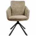 Dining chair Sabugo 4, taupe, rotatable 360 degrees, H90x59x64cm, seat height 48cm
