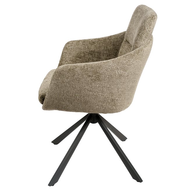 Dining chair Sabugo 4, taupe, rotatable 360 degrees, H90x59x64cm, seat height 48cm