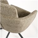 Dining chair Sabugo 4, taupe, rotatable 360 degrees, H90x59x64cm, seat height 48cm