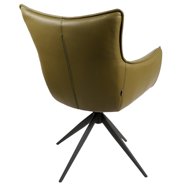 Valgomojo kėdė Saktago 3, alyvuogių sp., pasukamas 360 laipsnių, H93.5x62x62cm, sėdimosios dalies aukštis 48.5cm