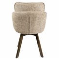 Dining chair Sarroka, brown/taupe, rotatable 360 degrees, H87x57x59.5cm, seat height 50cm
