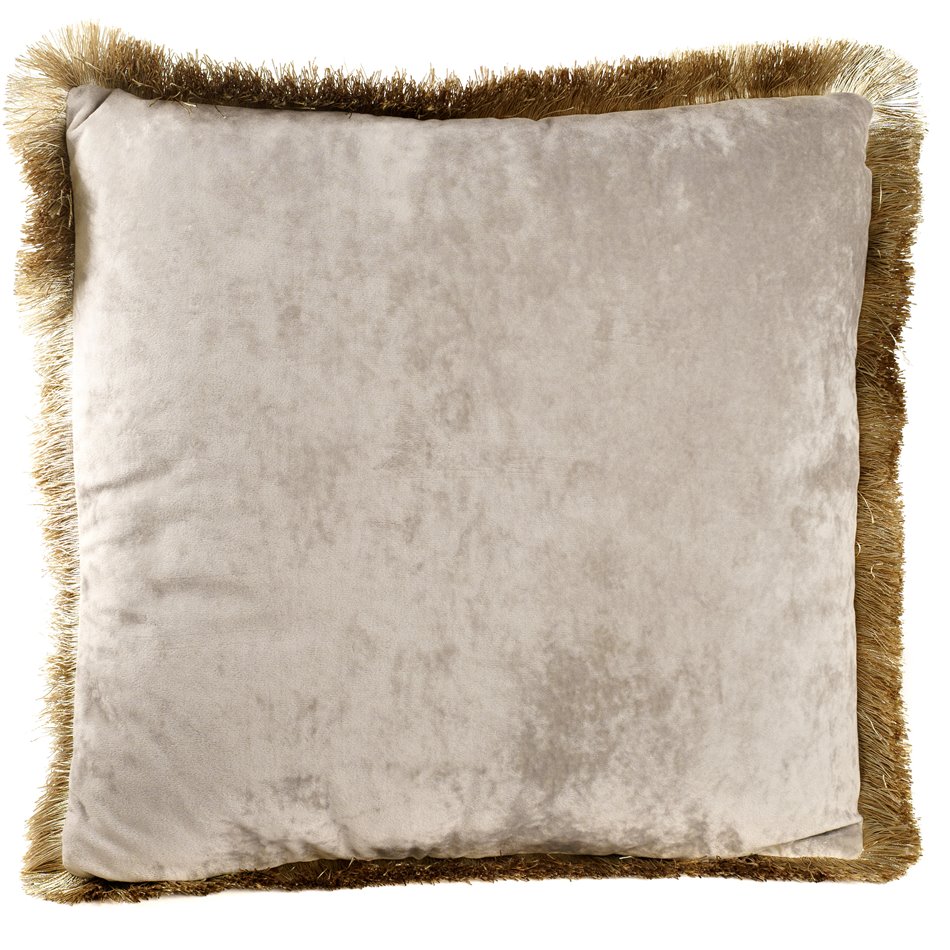 Decorative pillow Jumis, taupe, velvet, 50x50cm