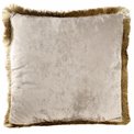 Decorative pillow Jumis, taupe, velvet, 50x50cm