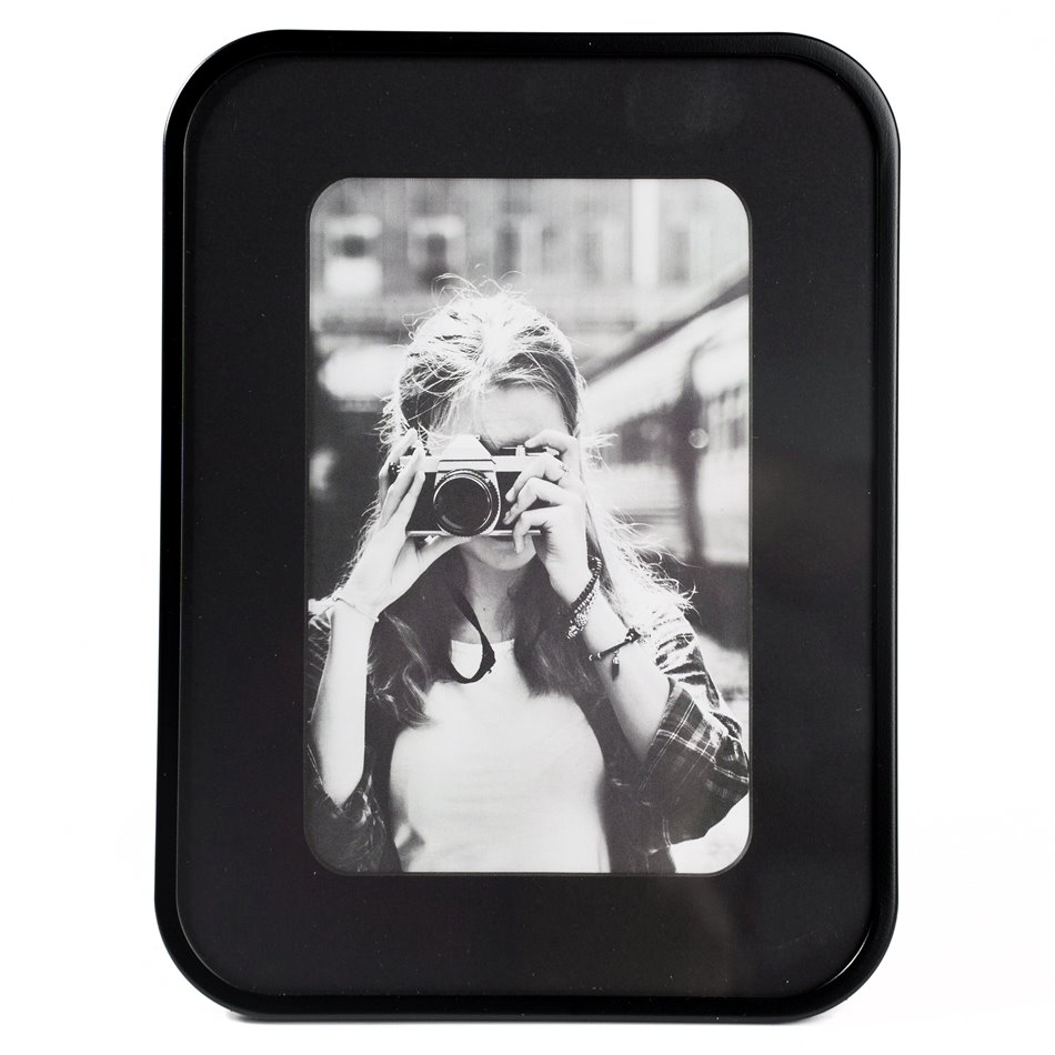 Photo frame Kamilla, black, 10x15cm photograph, H19.5x14.5x9cm