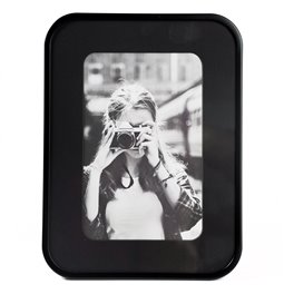 Photo frame Kamilla, black, 10x15cm photograph, H19.5x14.5x9cm