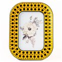 Photo frame Keita, yellow/black, 13x15cm photograph, H20.5x15.5x11cm