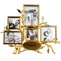 Photo frame Klods x5, gold color, 4.8x4.8/7x4.8/ 6.2x8.8/6.2x6.2cm photograph, H20x24x12cm
