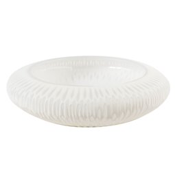 Decorative tray Dandy, white, H8cm, D30.5cm