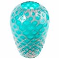 Vase Deli Turq, glass, H27cm, D17cm