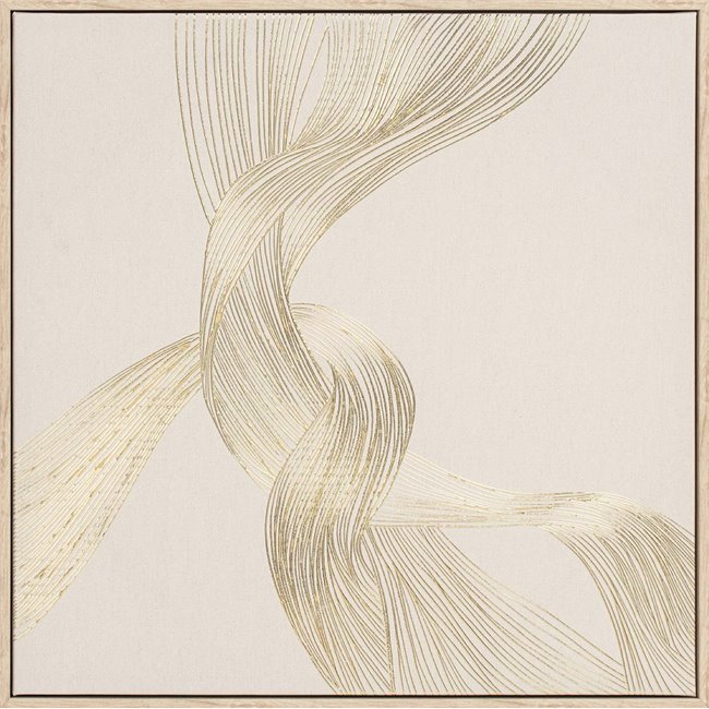 Paveikslas ant drobės Golden Swirl, 60x60cm