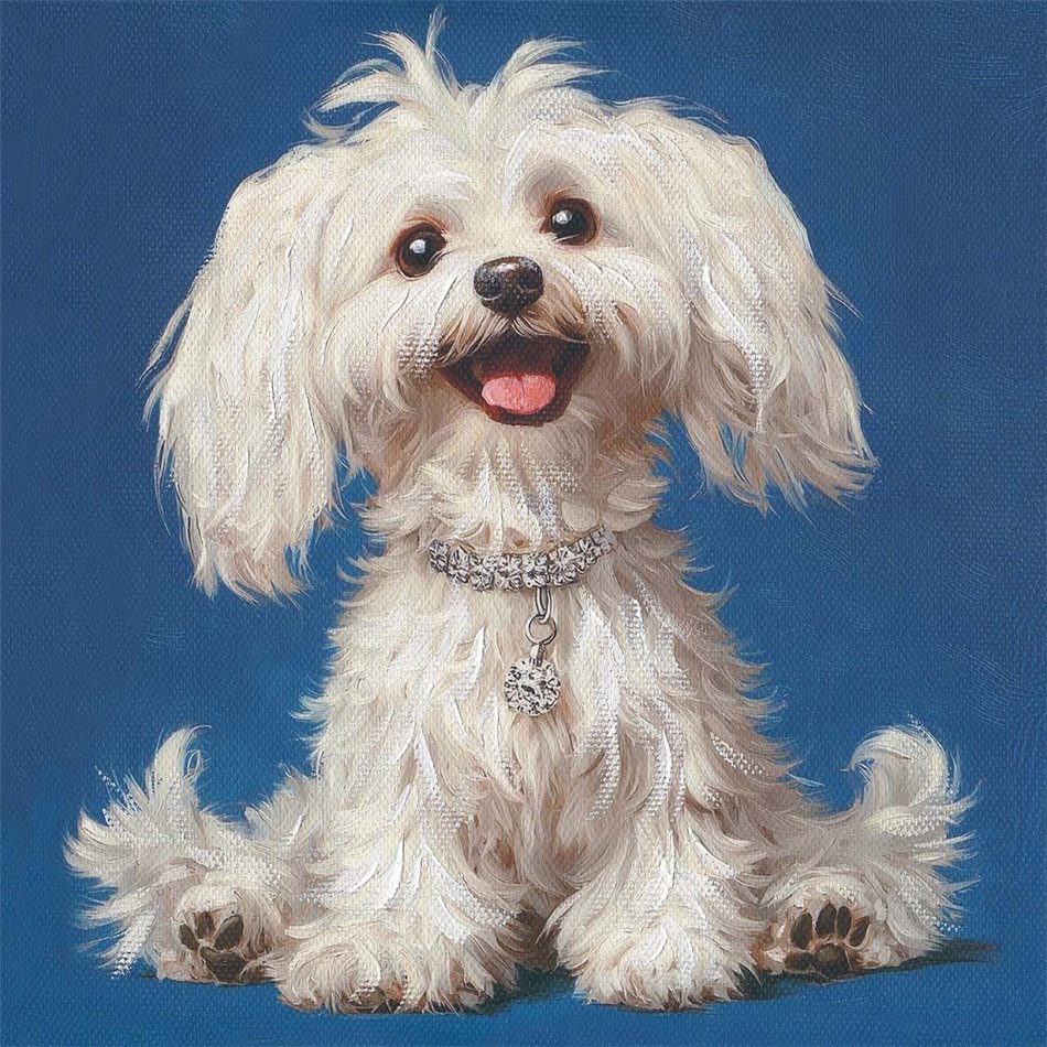 Canva White Fluffy, 40x40cm