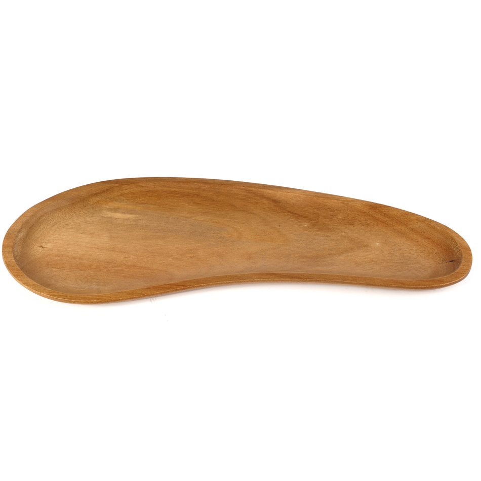 Acacia wood plate Frisolino, H1.5x32.5x12cm