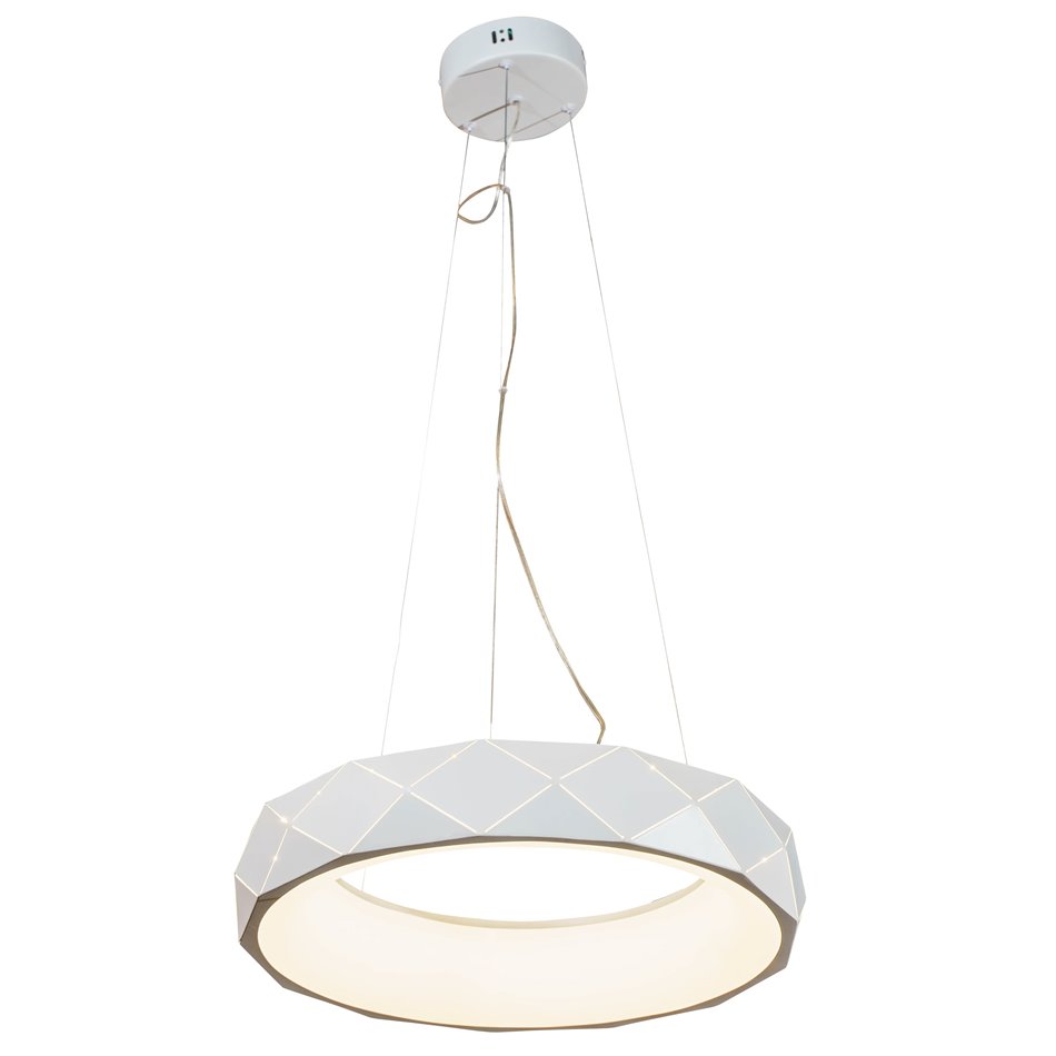 Pendant lamp Rully white, H18-110cm, D50cm, LED 28.8W, 3000K, 2300lm