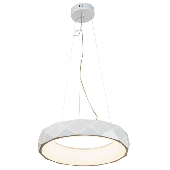 Pendant lamp Rully white, H18-110cm, D50cm, LED 28.8W, 3000K, 2300lm
