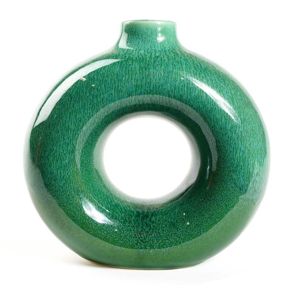 Vase Basilio green, porcelain, H18x9x19cm