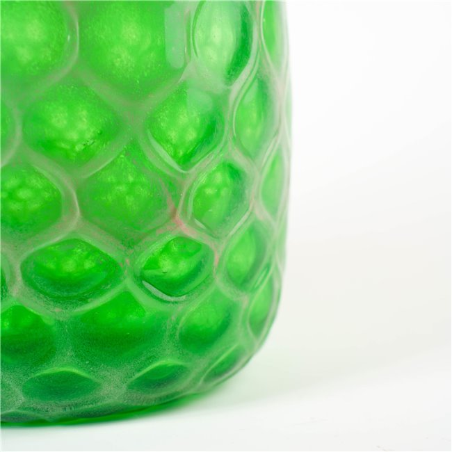 Vase Deli Green, glass, H29cm, D17cm