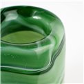 Vase Doria M, glass, green, H27cm, D19.5cm