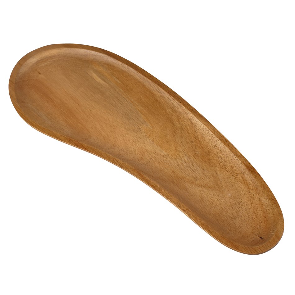 Acacia wood plate Frisolino, H1.5x32.5x12cm