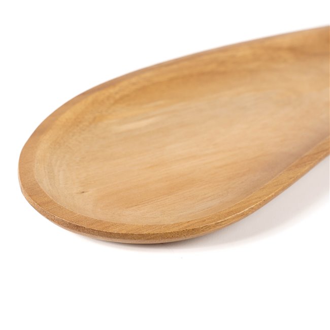 Acacia wood plate Frisolino, H1.5x32.5x12cm