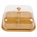Bamboo plate Fridy w lid, H13.5x24.5x24.5cm