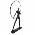 Floor lamp Haiger, black/white, H180x105x20cm, LED 62W, 3000K