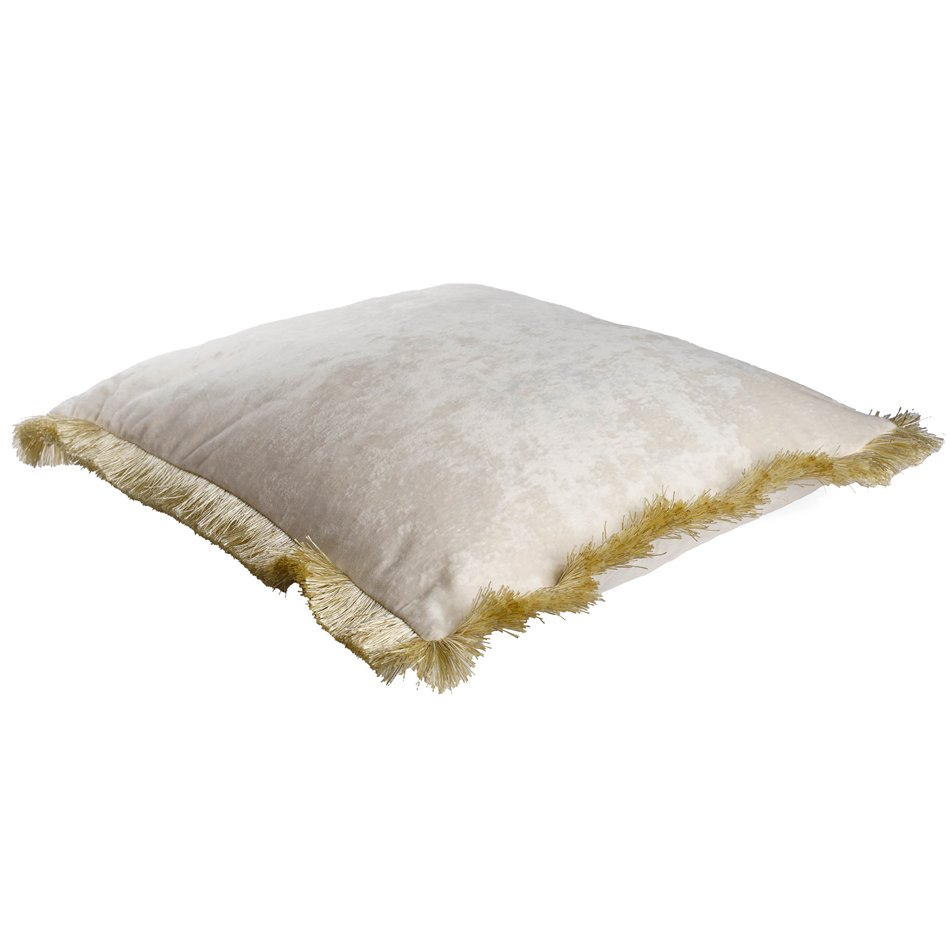 Decorative pillow Jumis, ivory, velvet, 50x50cm