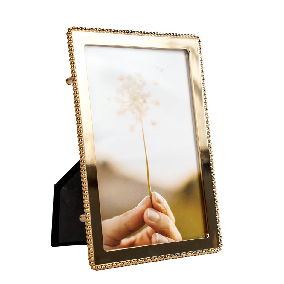 Photo frame Kaira, gold color, 10x15cm photograph, H17x12x10cm