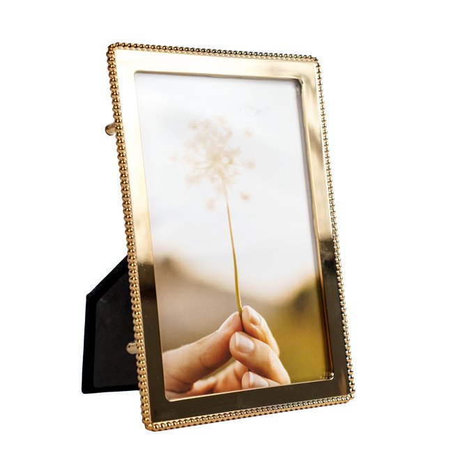 Photo frame Kaira, gold color, 10x15cm photograph, H17x12x10cm