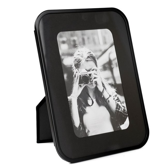 Photo frame Kamilla, black, 10x15cm photograph, H19.5x14.5x9cm