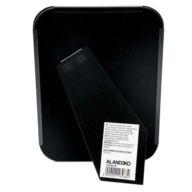 Photo frame Kamilla, black, 10x15cm photograph, H19.5x14.5x9cm