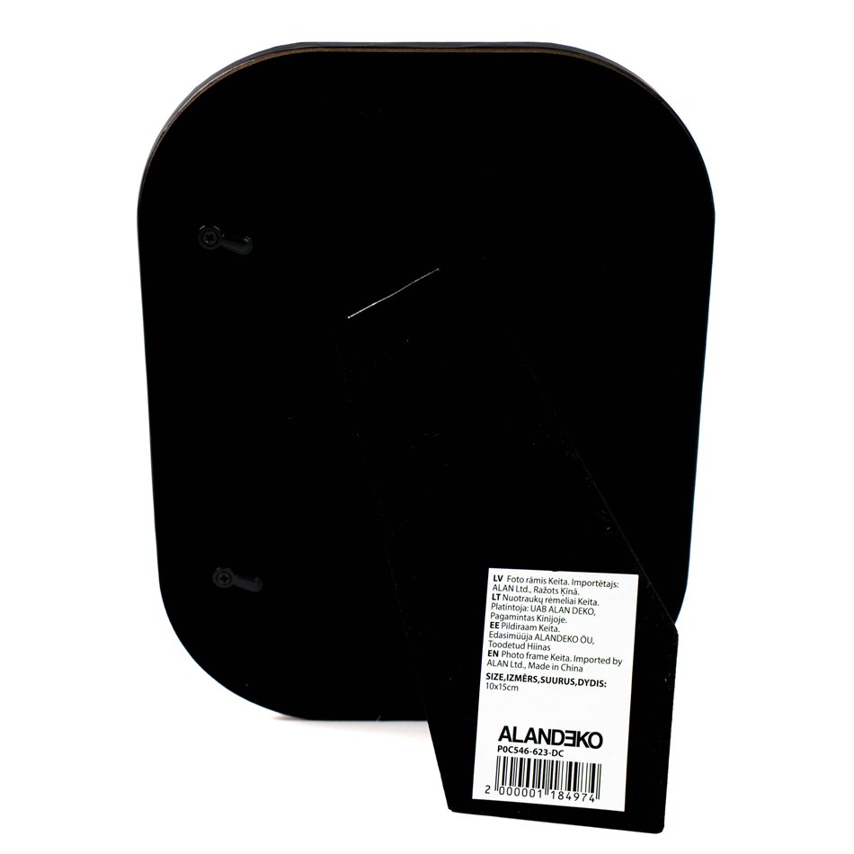 Photo frame Keita, yellow/black, 13x15cm photograph, H20.5x15.5x11cm