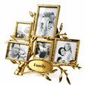 Photo frame Klods x5, gold color, 4.8x4.8/7x4.8/ 6.2x8.8/6.2x6.2cm photograph, H20x24x12cm