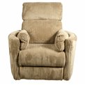 Electric recliner/rocking chair Hoka 02, light brown, rotatable 180 degrees, H89-106x101x98-168cm, seat height 50-57cm