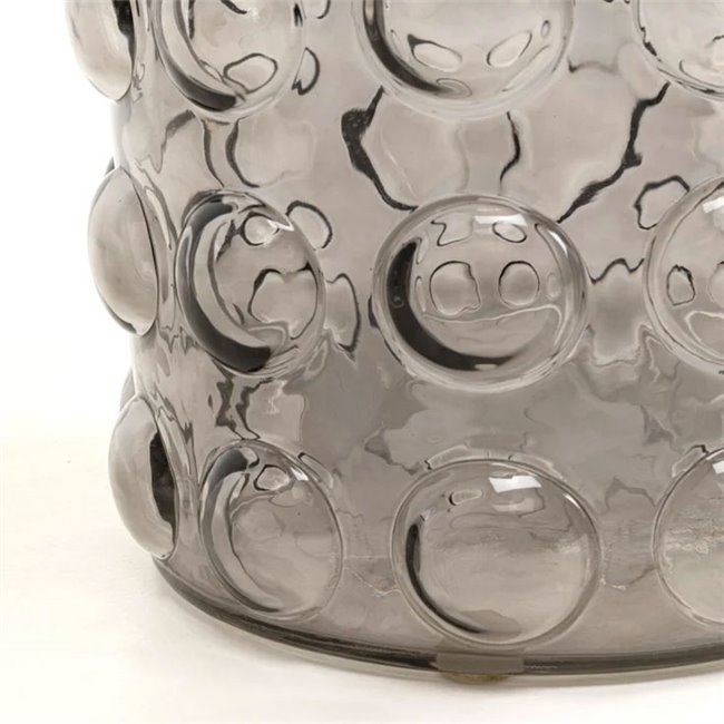 Side table Lola Smoke, metal/glass, D50cm H52cm