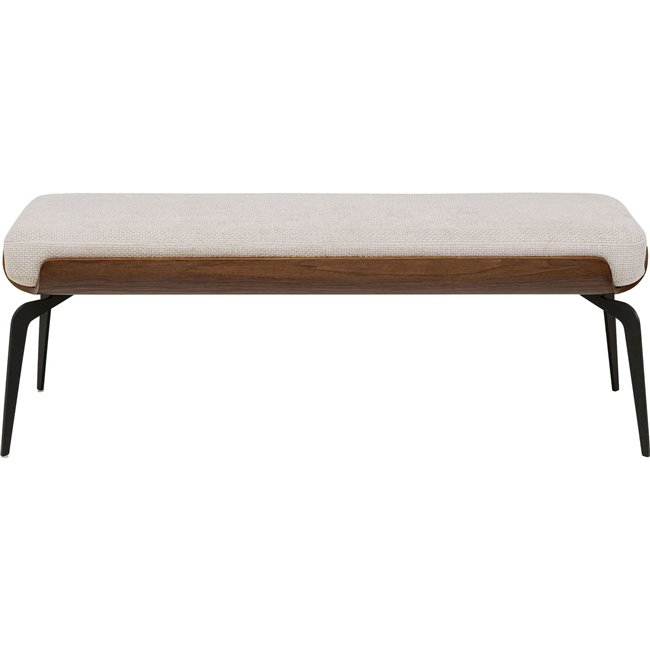 Bench Marc, brown/light beige, H50x140x45cm