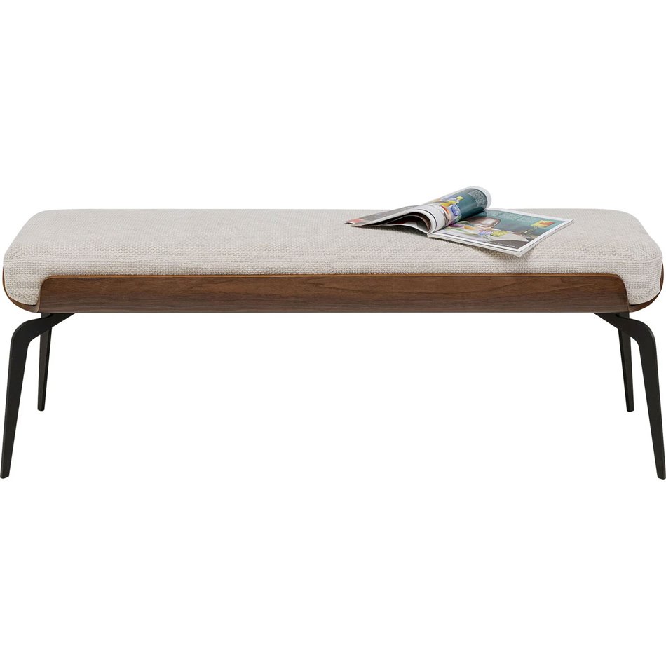 Bench Marc, brown/light beige, H50x140x45cm