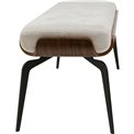 Bench Marc, brown/light beige, H50x140x45cm
