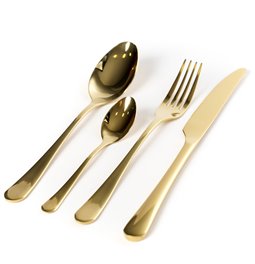 Набор столовых приборов Maku Cutlery gold на 4 персон, 16 шт., золотой цвет, H5.5x17x29cm