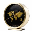 4Living Alarm clock Globe display, black/gold color, H12x11.5x3.5cm