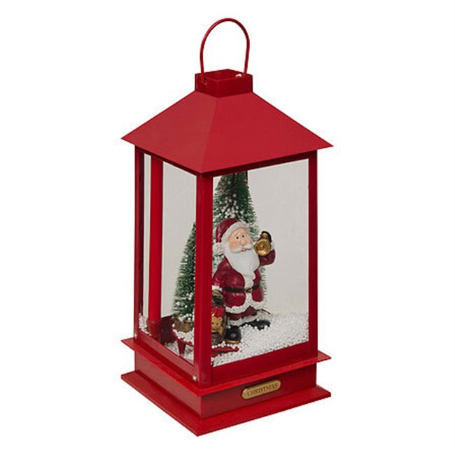 Фонарь Christmas lantern, красный, 18 LED, H38x19x19cm