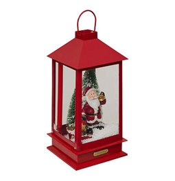 Light Christmas lantern, red, 18 LED, H38x19x19cm