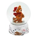 X-mas decor Snow globe with skiing bear, H10.3x8x8cm