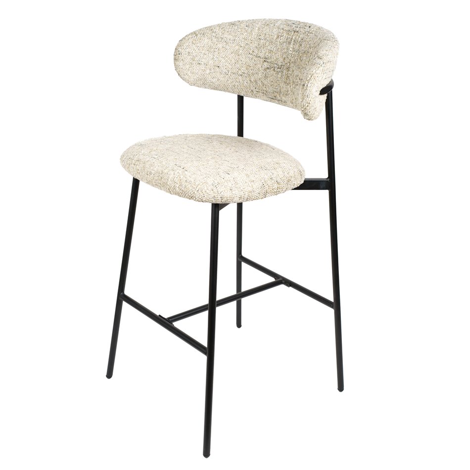 Барный стул Landsem 1038-3, бежево-серый, H104x52x50.5cm, высота сиденья 75cm