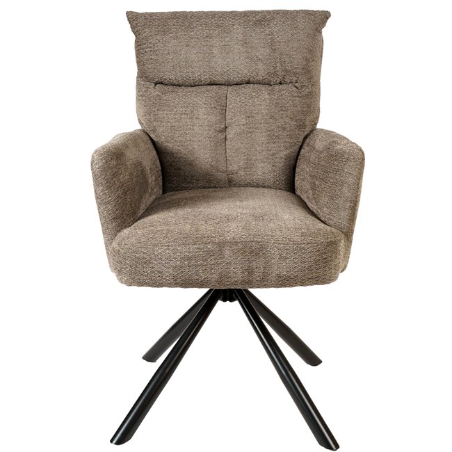 Dinning chair Arringo 20K, taupe, rotatable 180 degrees, H93.5x67x57cm, seat height 50cm