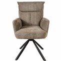 Dinning chair Arringo 20K, taupe, rotatable 180 degrees, H93.5x67x57cm, seat height 50cm