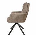 Dinning chair Arringo 20K, taupe, rotatable 180 degrees, H93.5x67x57cm, seat height 50cm