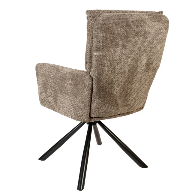 Dinning chair Arringo 20K, taupe, rotatable 180 degrees, H93.5x67x57cm, seat height 50cm